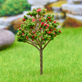 Miniature Green & Red Tree 1pc