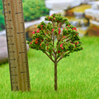 Miniature Green & Red Tree 1pc