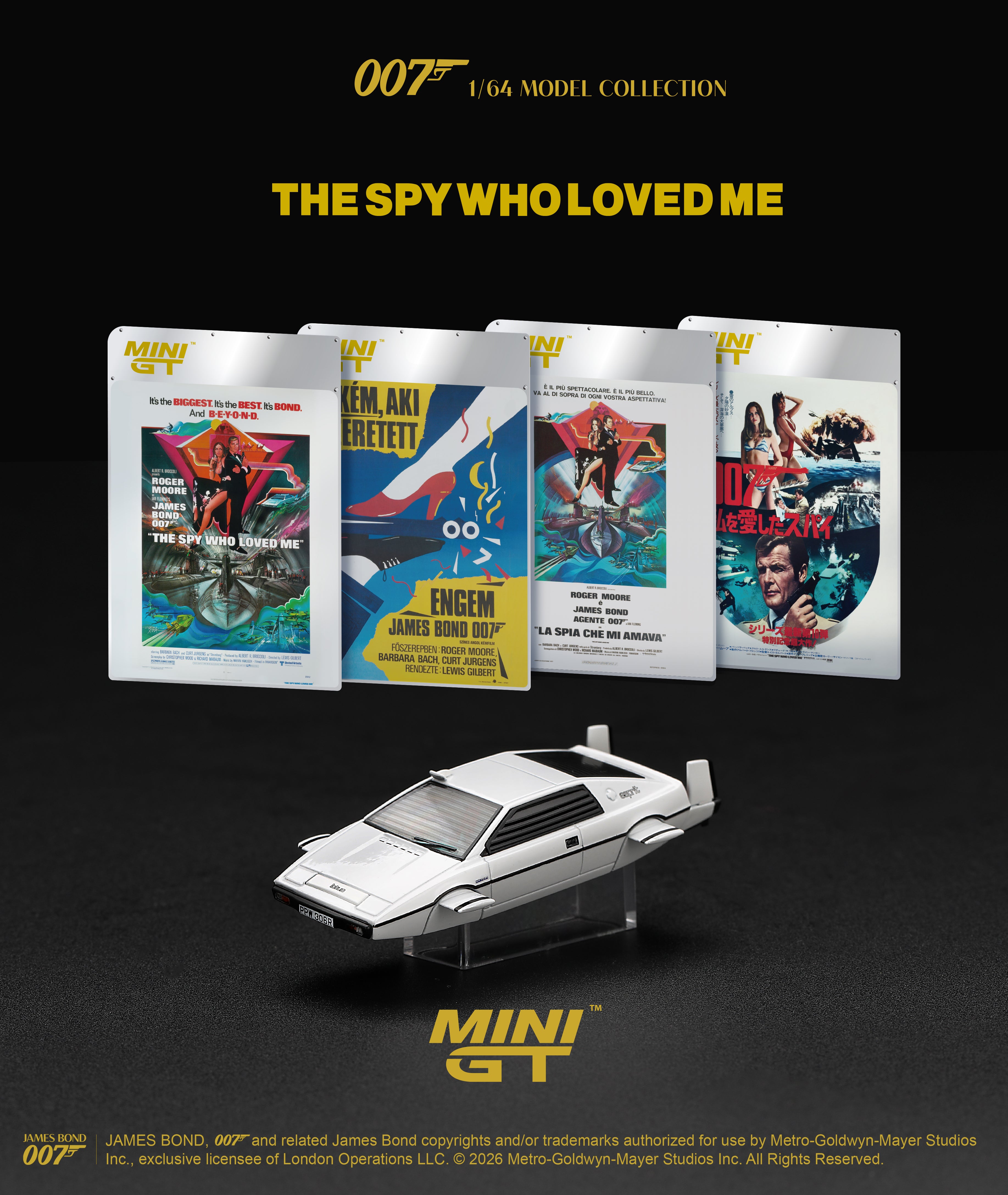 (Pre-Order) Mini GT LOTUS ESPRIT S1 “THE SPY WHO LOVED ME” SUBMARINE #920