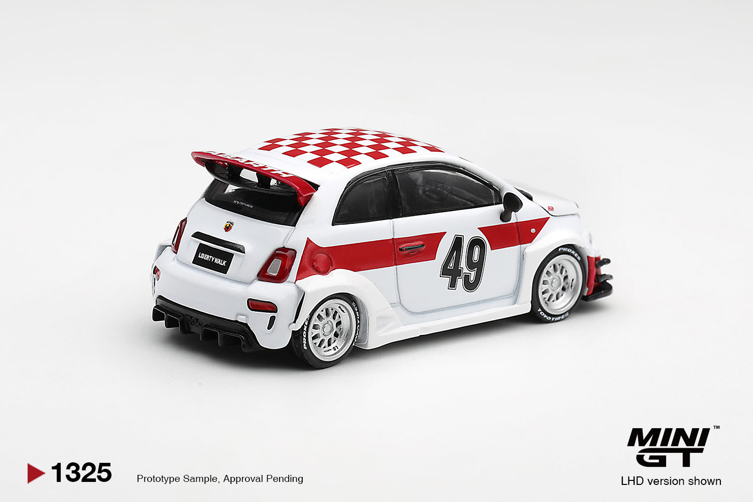 (Pre-Order) Mini GT ABARTH 595 LB-WORKS X ABAS WORKS 1000 TC TRIBUTE #1325 (BOX)
