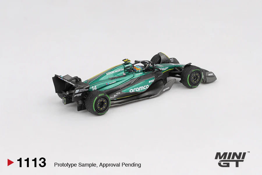 Mini GT Aston Martin AMR24 #14 Fernando Alonso 2024 F1 2024 Canadian GP #1113(BOX)