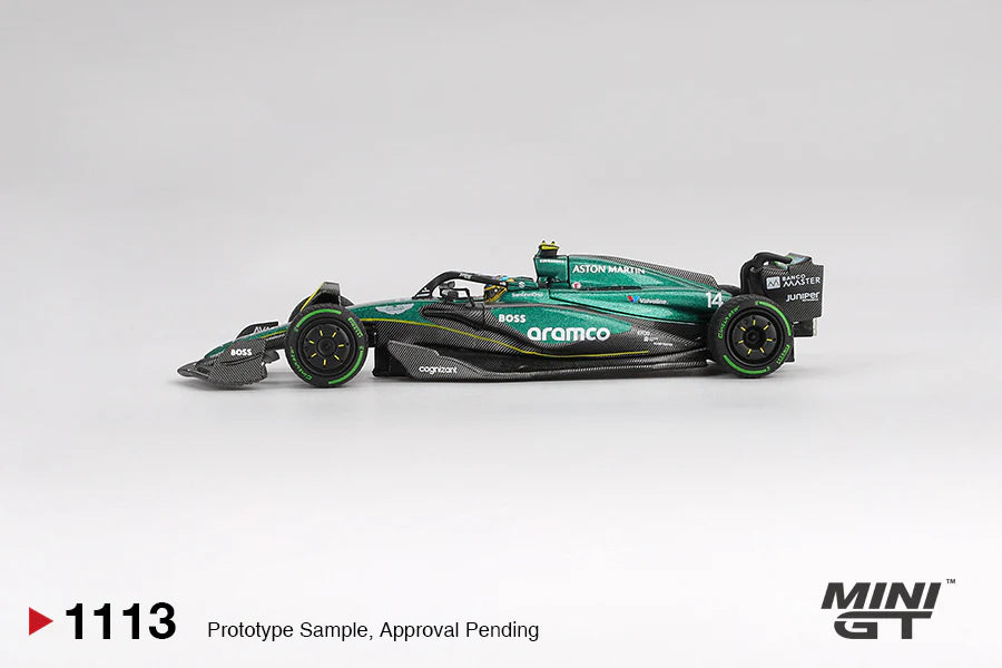 Mini GT Aston Martin AMR24 #14 Fernando Alonso 2024 F1 2024 Canadian GP #1113(BOX)