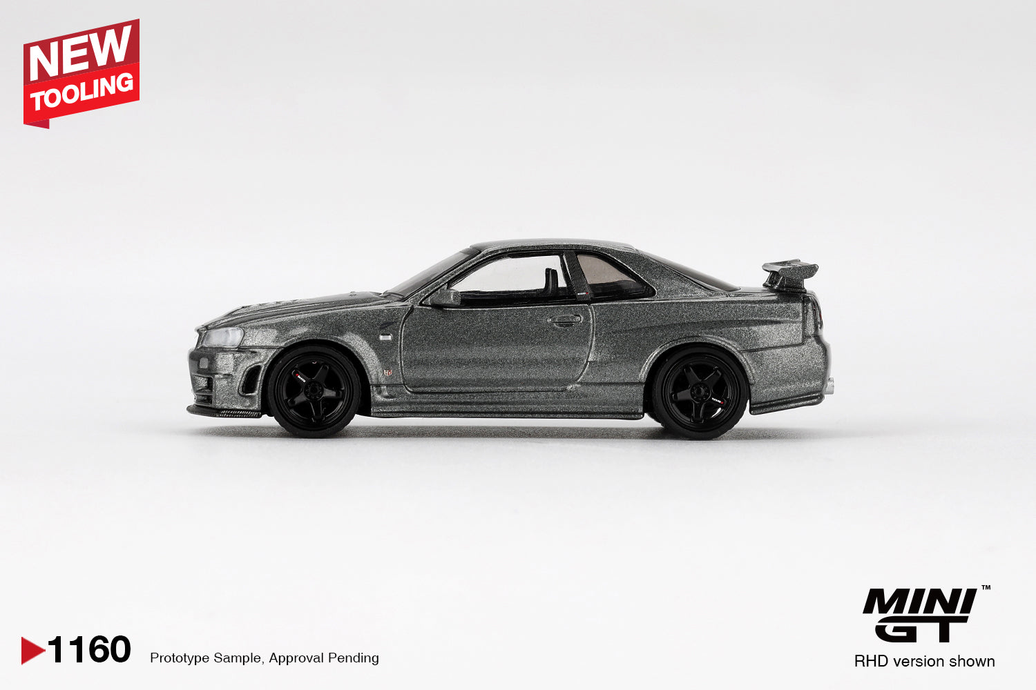 Mini GT Nissan Skyline GT-R Dark Metal Gray (NISMO BNR34 CRS Version) #1160 (BOX)
