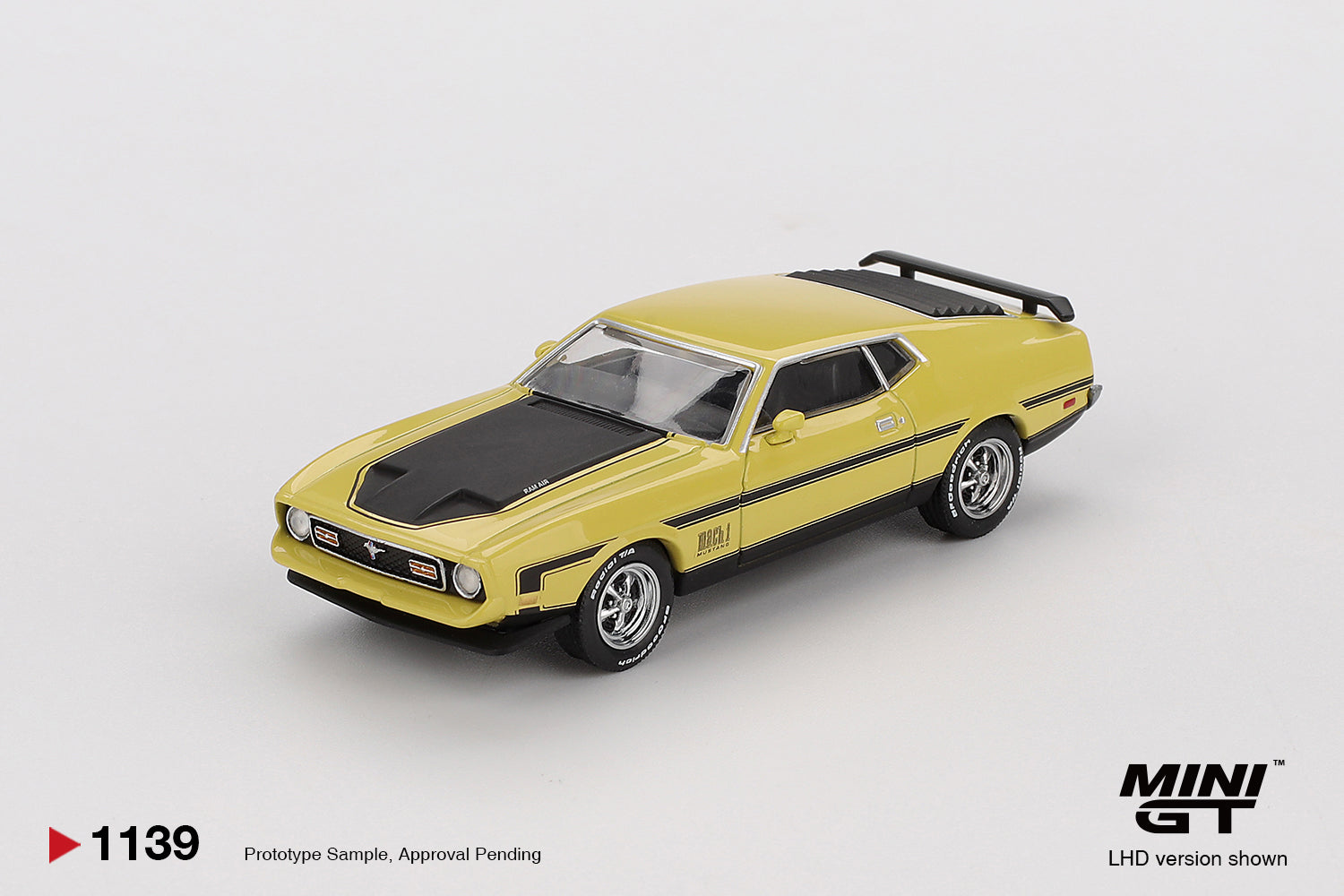 Mini GT Ford Mustang Mach1 Grabber Yellow #1139
