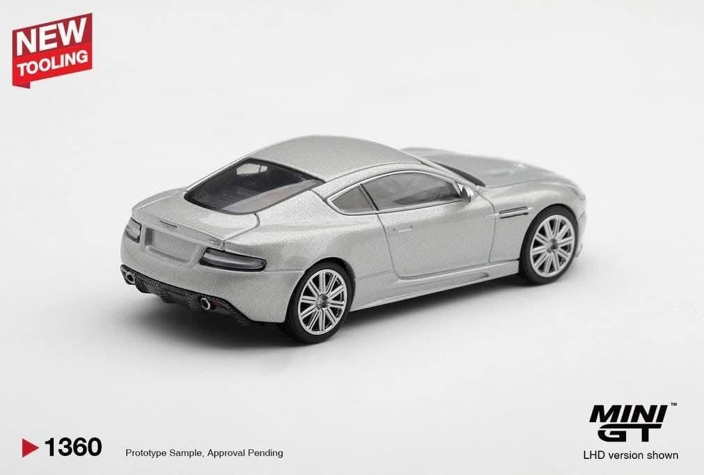 Mini GT ASTON MARTIN DBS 2008 LIGHTNING SILVER #1360 - Pre-Order