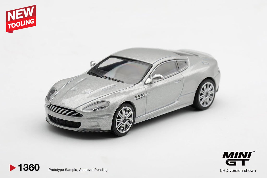 Mini GT ASTON MARTIN DBS 2008 LIGHTNING SILVER #1360 - Pre-Order
