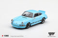 Mini GT PORSCHE 911 CARRERA RS 2.7 GULF BLUE WITH BLACK LIVERY #1365 - Pre-Order