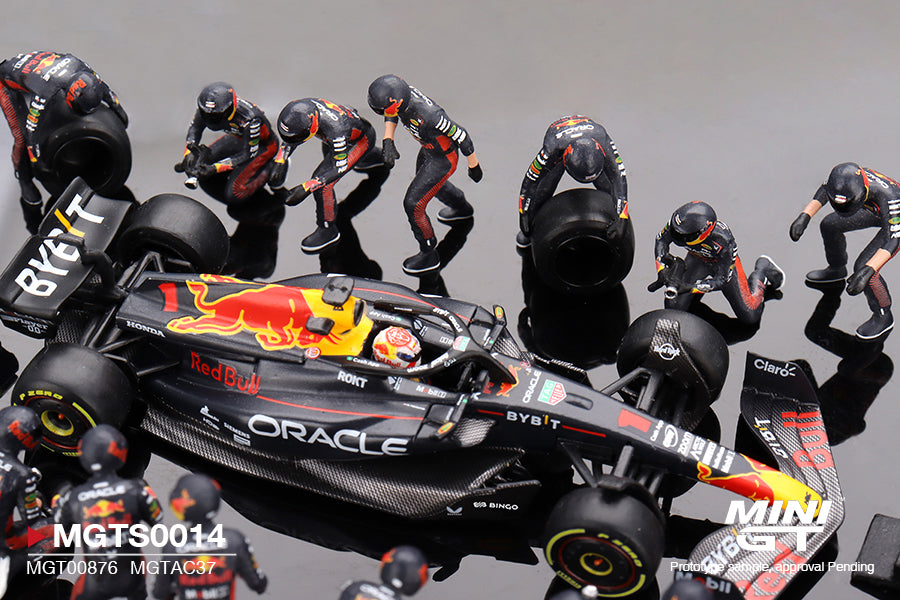 Mini GT RED BULL RACING RB19 #1 MAX VERSTAPPEN 2023 F1 2023 JAPANESE GRAND PRIX PIT CREW SET