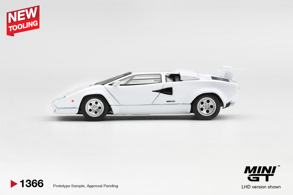 Mini GT LAMBORGHINI COUNTACH LP500S WHITE #1366 - Pre-Order