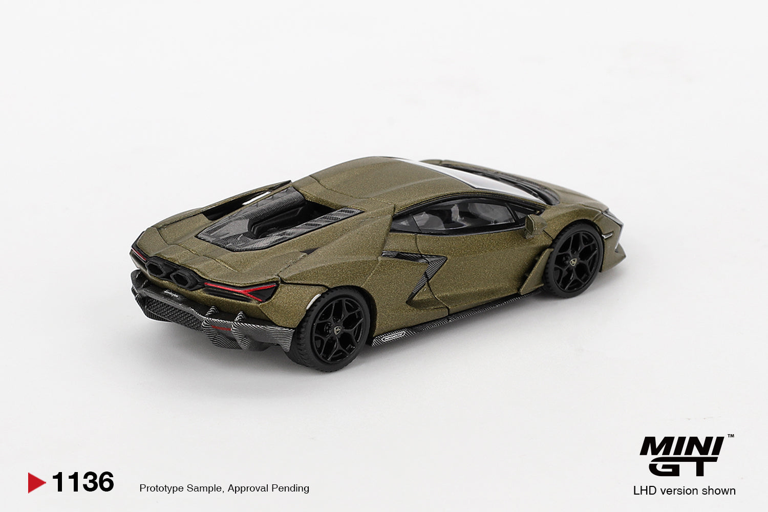Mini GT LAMBORGHINI REVUELTO VERDE GEA MATTE #1136