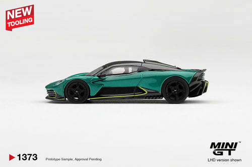 Mini GT ASTON MARTIN VALHALLA PODIUM GREEN  #1373 - Pre-Order
