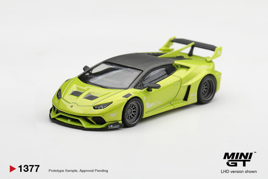 Mini GT LAMBORGHINI HURACÁN LB* WORKS LIME METALLIC  #1377 - Pre-Order