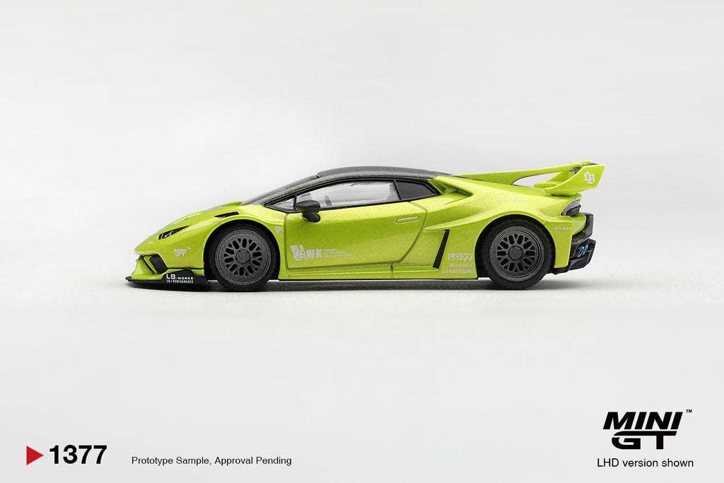 Mini GT LAMBORGHINI HURACÁN LB* WORKS LIME METALLIC  #1377 BLISTER - Pre-Order