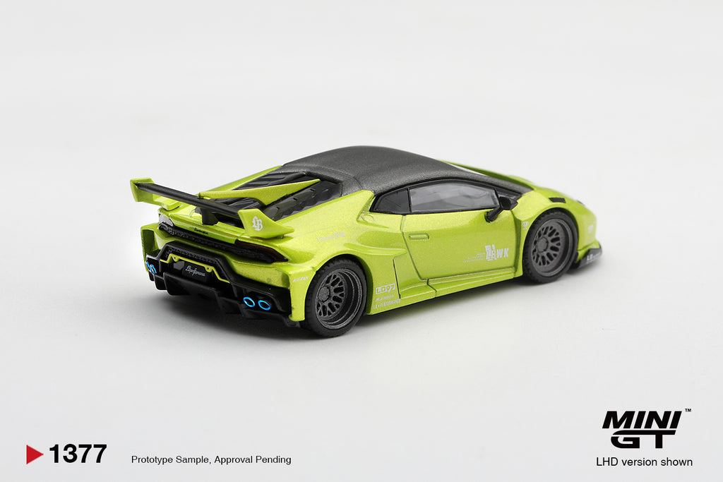 Mini GT LAMBORGHINI HURACÁN LB* WORKS LIME METALLIC  #1377 - Pre-Order