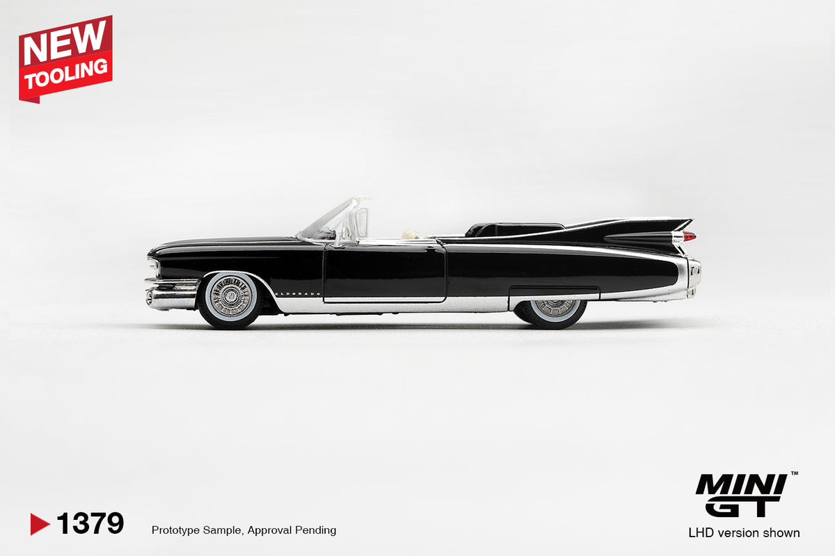Mini GT CADILLAC ELDORADO BIARRITZ 1959 BLACK  #1379 - Pre-Order
