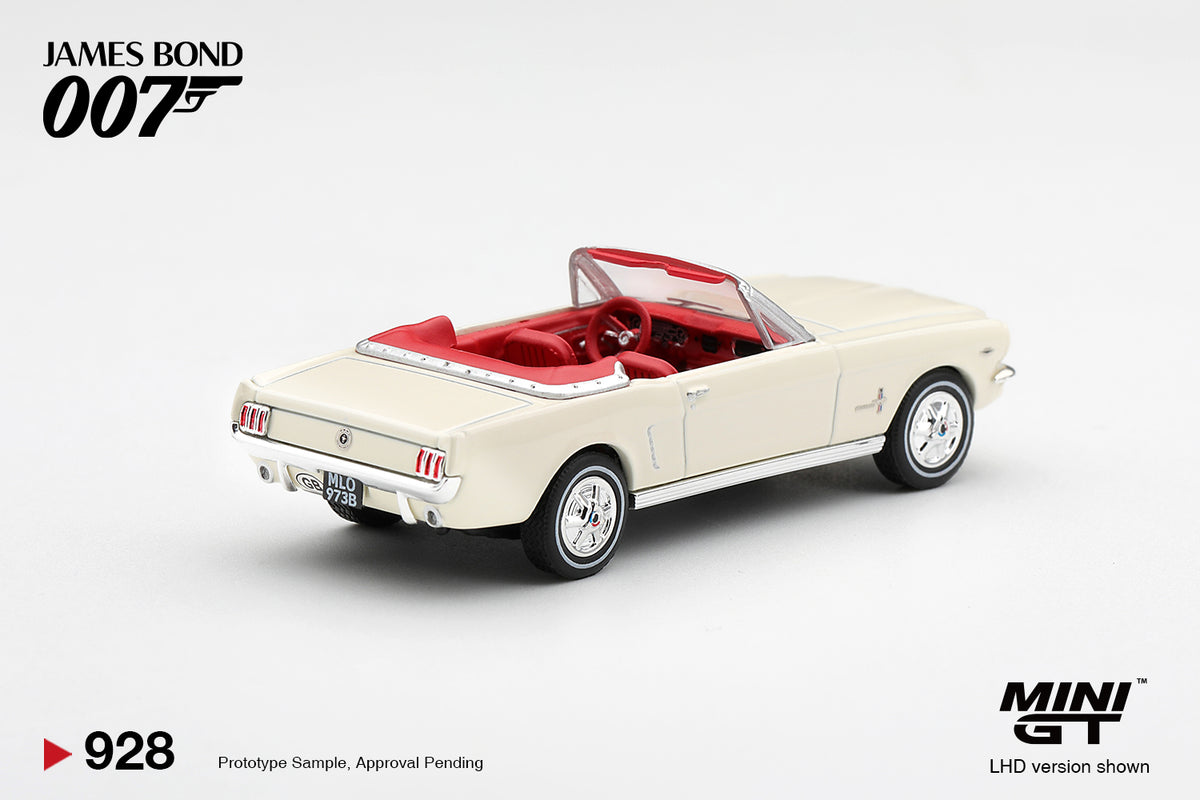 Mini GT FORD MUSTANG CONVERTIBLE 1964 “GOLDFINGER”ENGLISH  #928-BL - Pre-Order