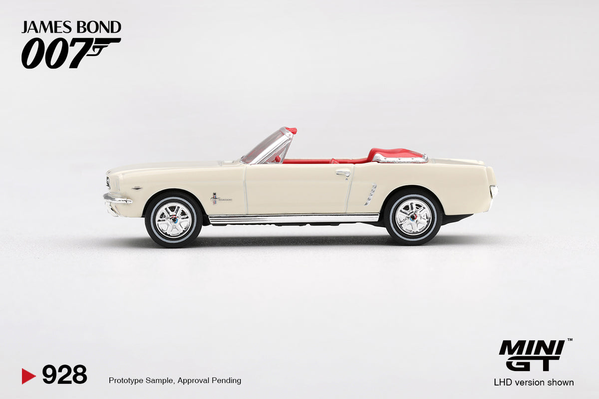 Mini GT FORD MUSTANG CONVERTIBLE 1964 “GOLDFINGER”ENGLISH  #928-BL - Pre-Order