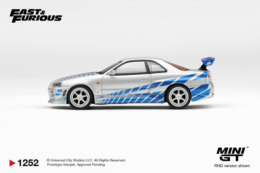 Mini GT NISSAN SKYLINE GT-R C-WEST "2 FAST 2 FURIOUS" BRIAN O'CONNER  #1252-BL - Pre-Order