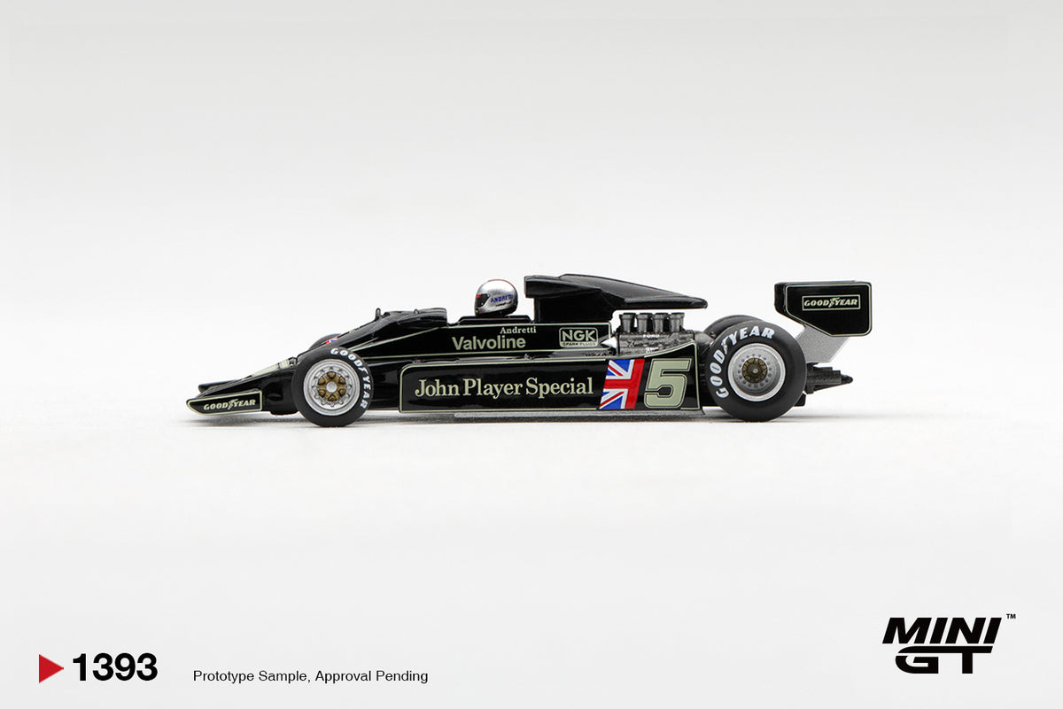 Mini GT LOTUS 78 #5 MARIO ANDRETTI 1977 US GP WEST WINNER #1393 - Pre-Order