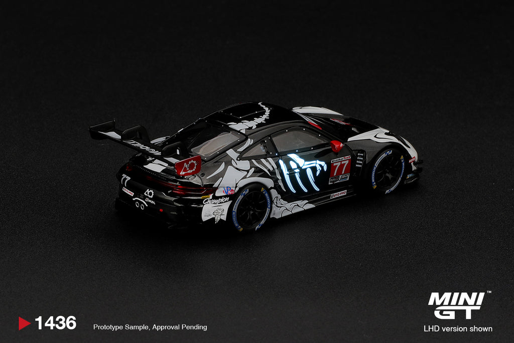 Mini GT PORSCHE 911 GT3 R (992) #77 AO RACING "SKELETON REXY" 2026 IMSA PETIT LE MANS #1436 - Pre-Order
