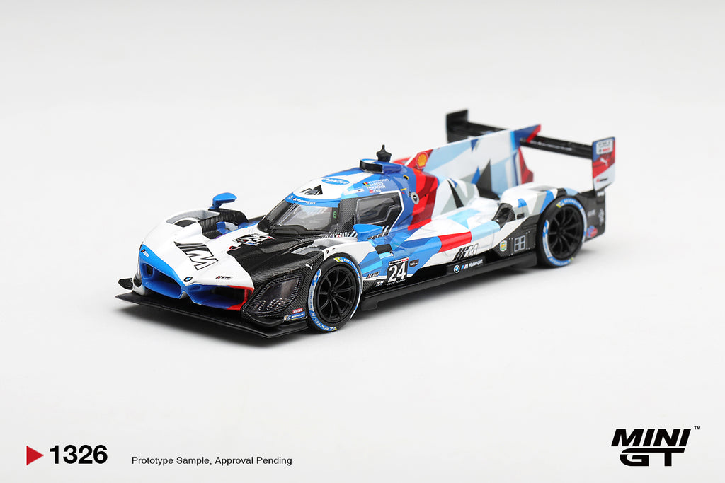 (Pre-Order) Mini GT BMW M HYBRID V8 GTP 24 BMW M TEAM RLL 2024 IMSA DAYTONA 24 H #1326 (BOX)