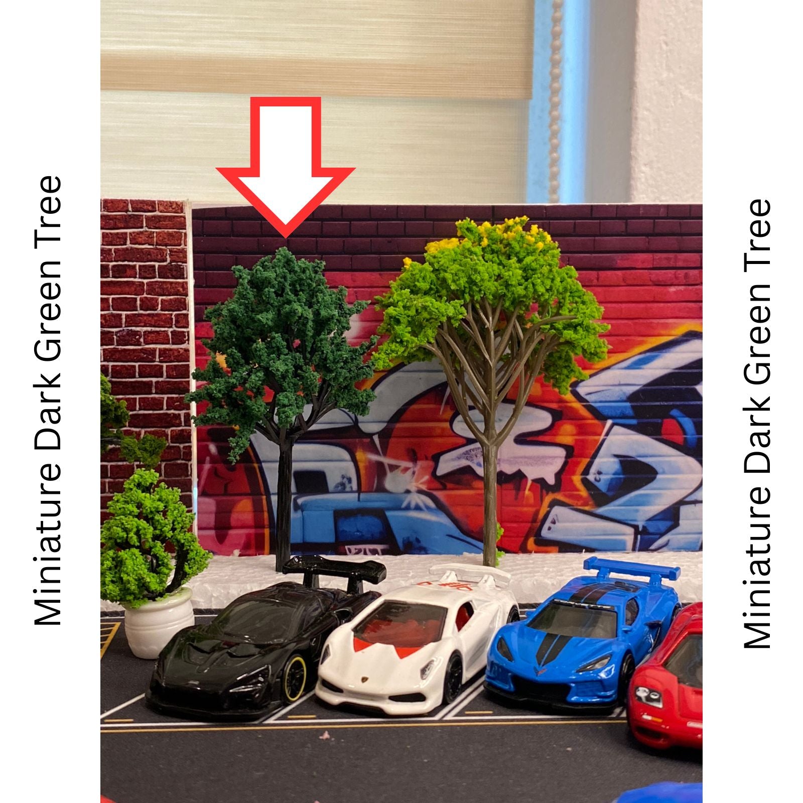 Miniature Dark Green Tree 1 Pcs