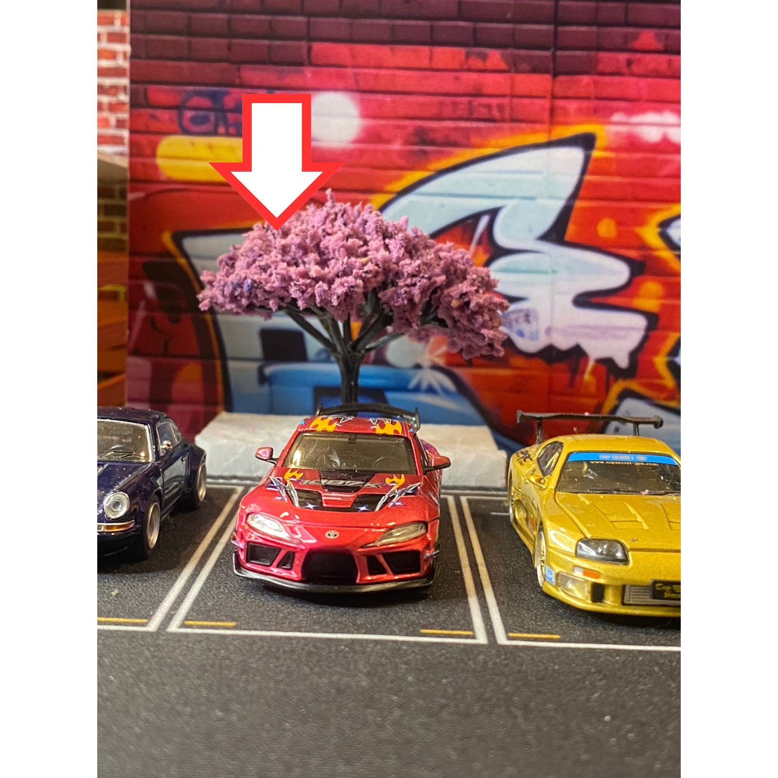 Artificial Miniature Cherry Blossom Purple Tree 1pc