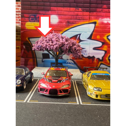 Artificial Miniature Cherry Blossom Purple Tree 1pc