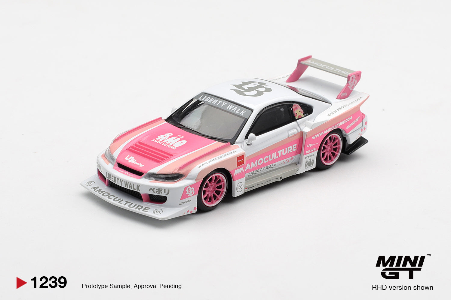 (Pre-Order) Mini GT NISSAN SILVIA S15 LBSUPER SILHOUETTE AMOCULTURE  #1239 (BOX)