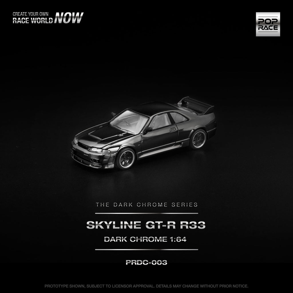Pop Race R33 GT-R DARK CHROME #PRDC003