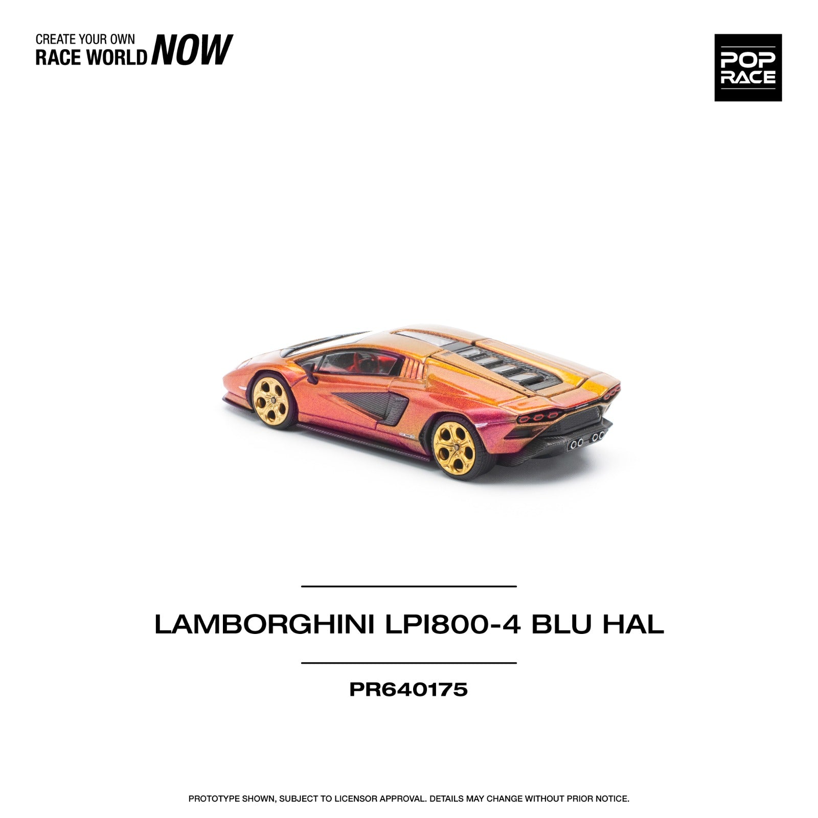 Pop Race LAMBORGHINI COUNTACH LP 800-4 - BLU HAL