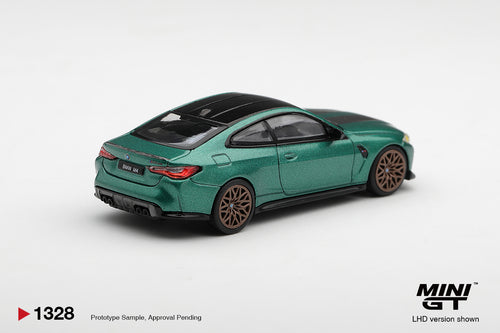 (Pre-Order) Mini GT BMW M4 CS FROZEN ISLE OF MAN GREEN METALLIC #1328-BL (BLISTER)