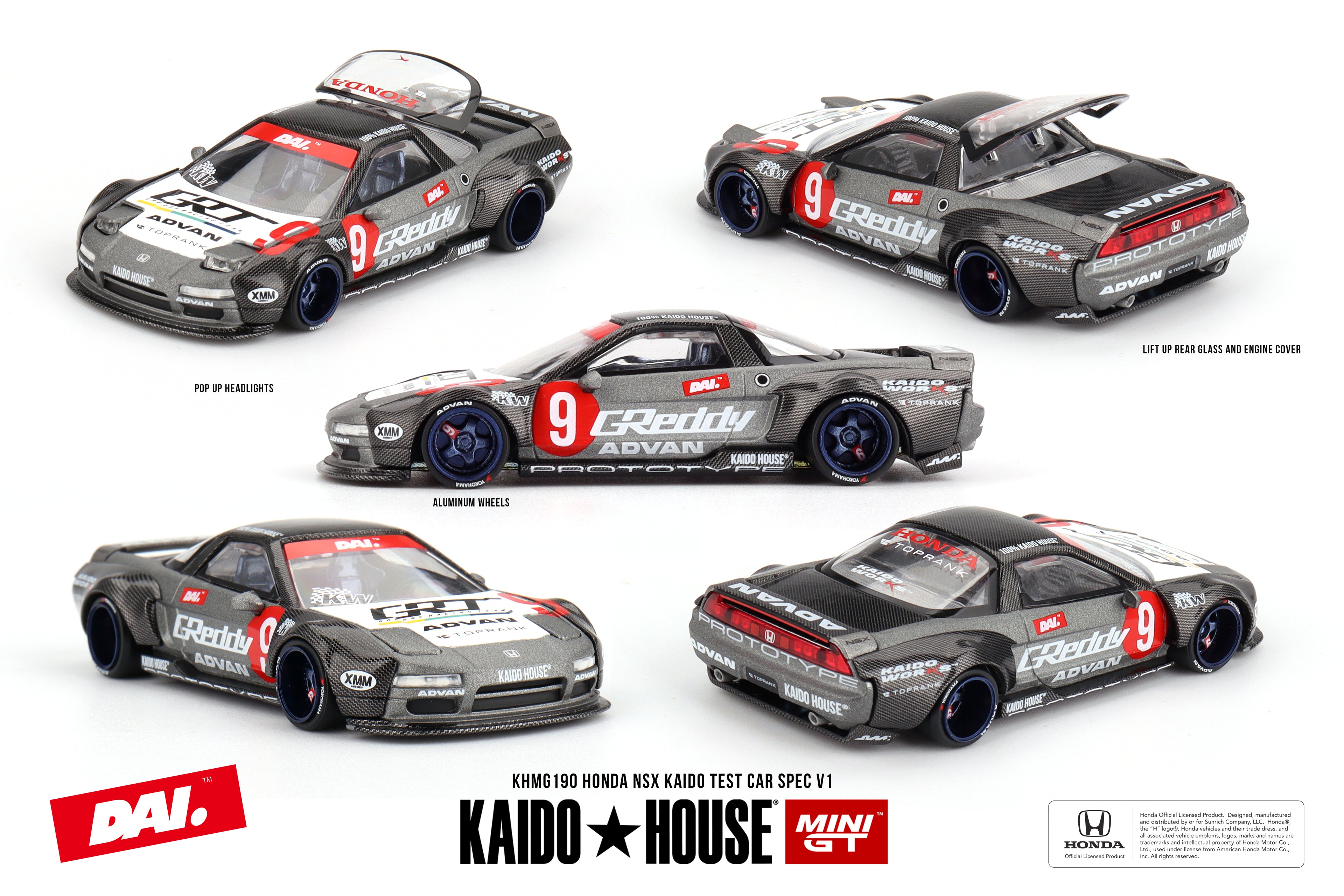 Mini GT Kaido House Honda NSX Kaido Test Car Spec V1 # KHMG190