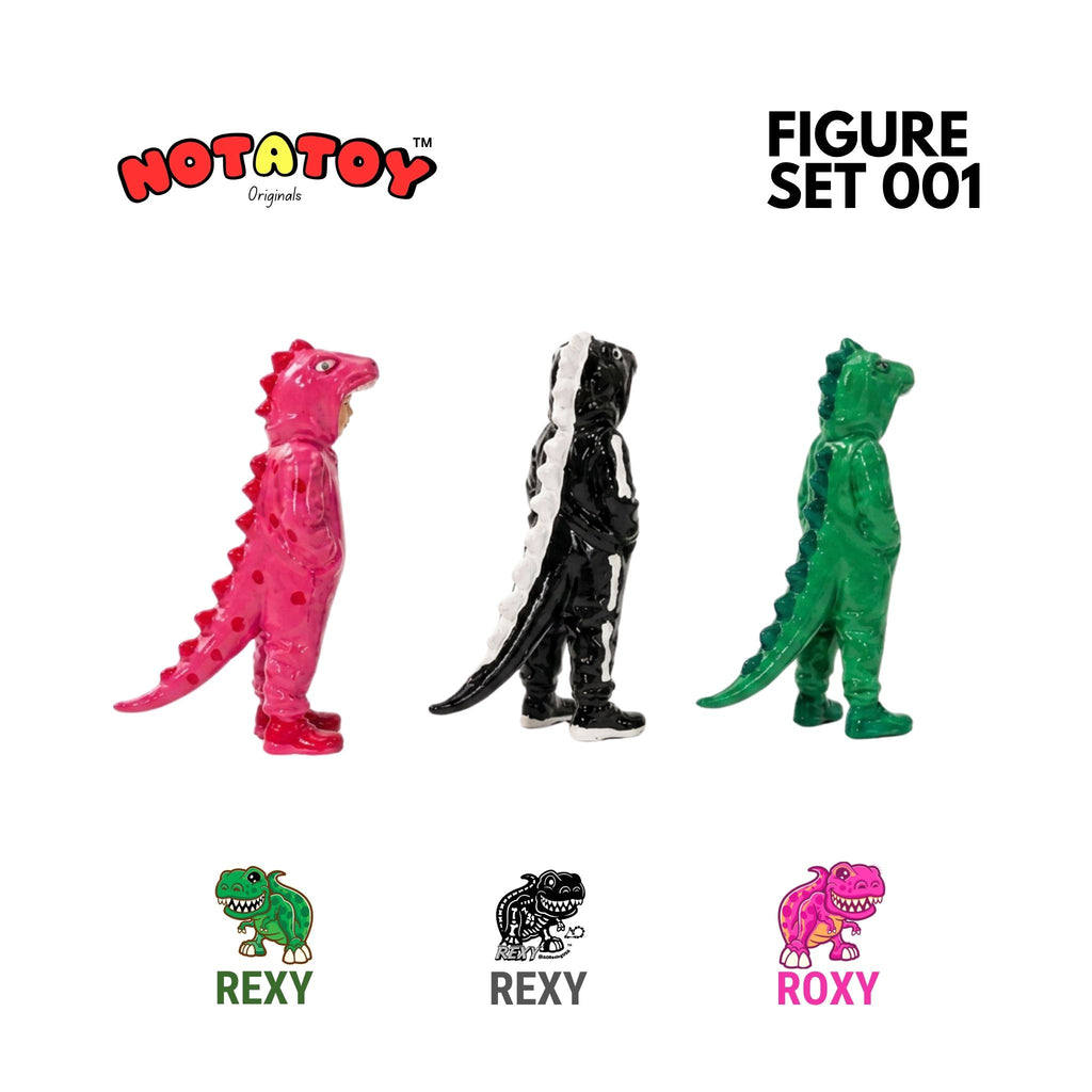 (Pre-Order) notatoy Figure Set 001 – 1:64 Hand-Painted Resin Figure Set (Rexy, Roxy & Skeleton Rexy) - PO open till 24th july