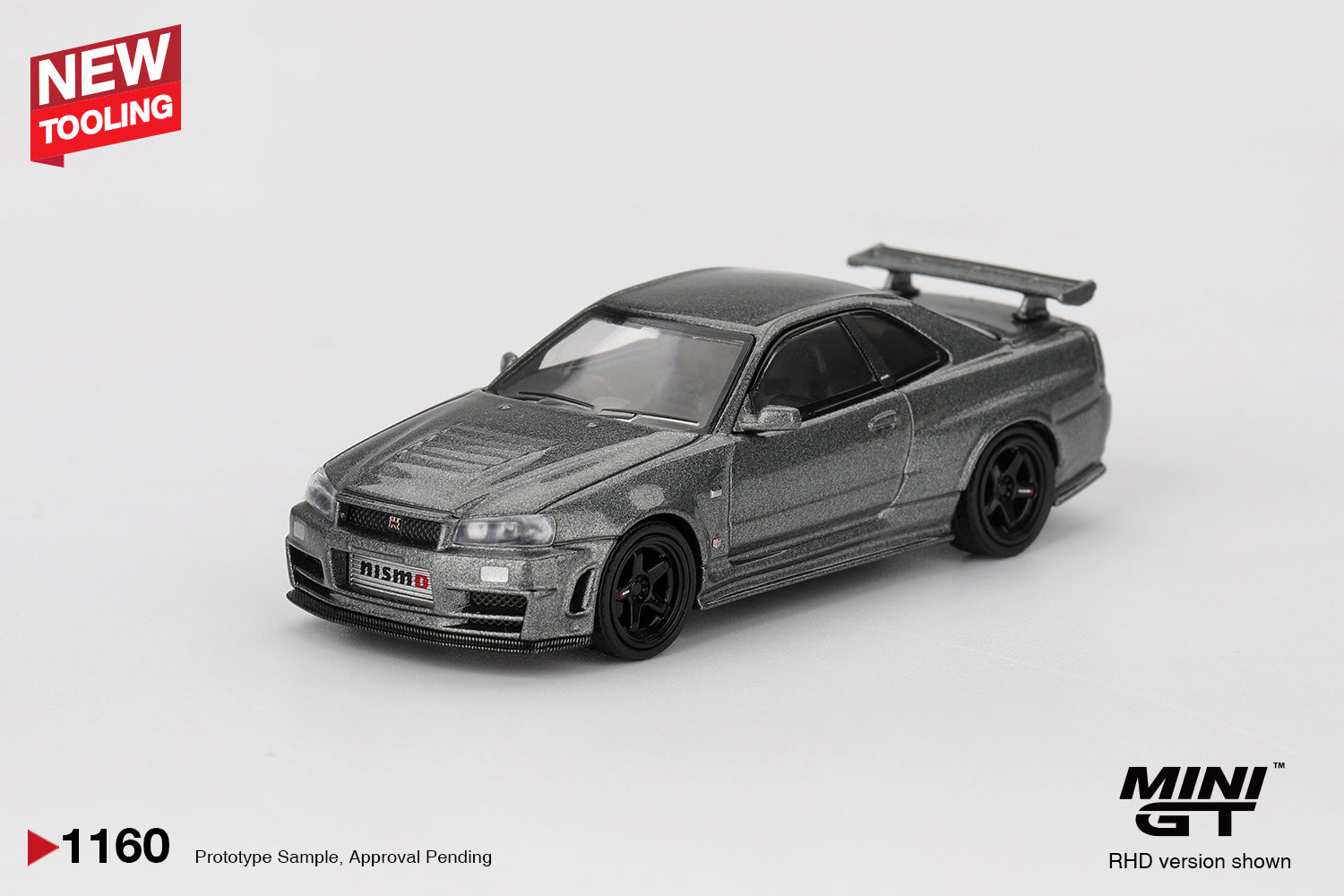 Mini GT Nissan Skyline GT-R Dark Metal Gray (NISMO BNR34 CRS Version) #1160 (BOX)