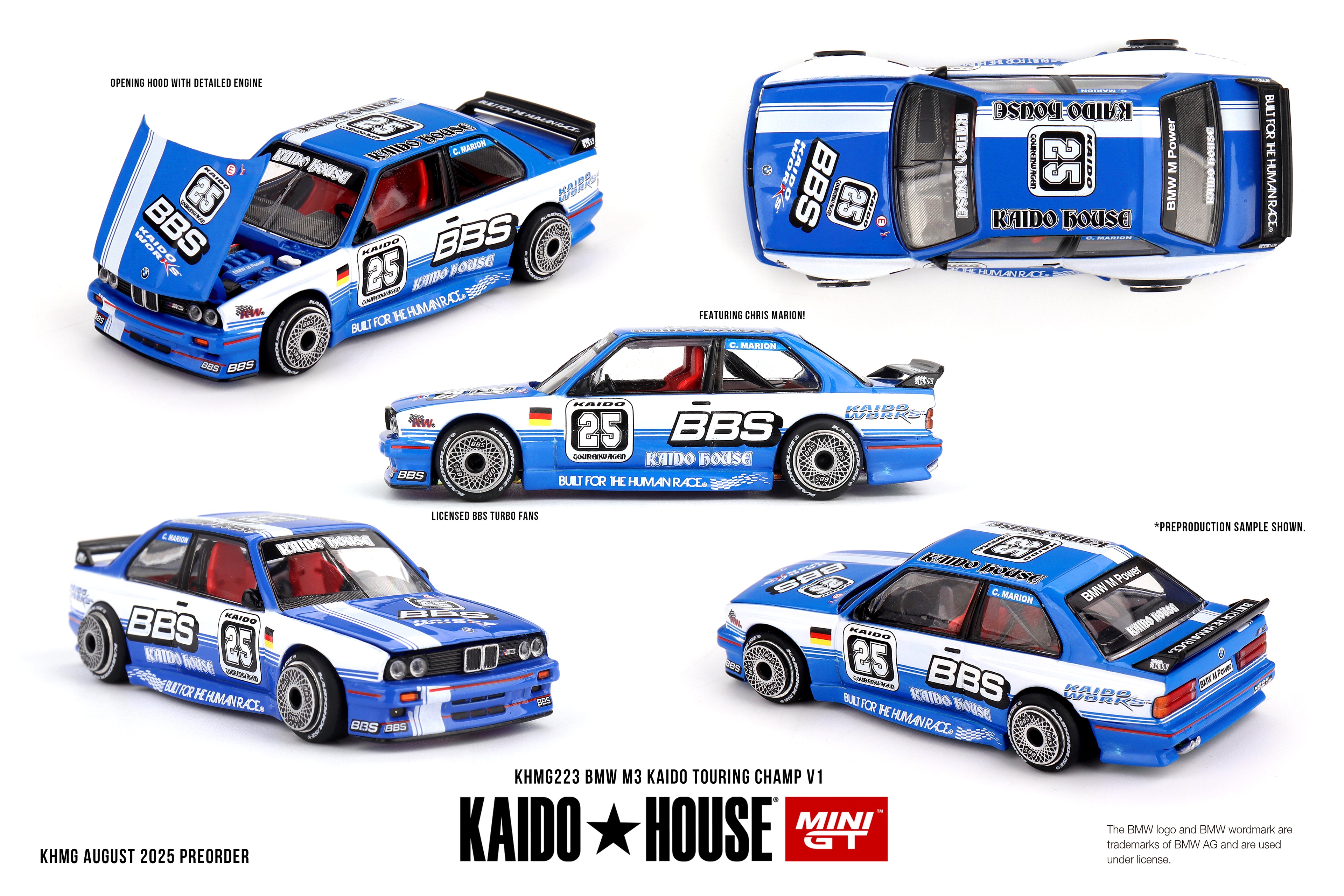 Mini GT BMW M3 Kaido Touring Champ V1 #223
