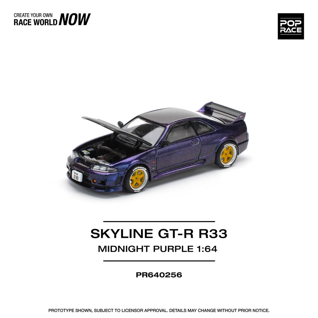 Pop Race SKLINE GT-R R33 NISMO MIDNIGHT PURPLE #PR640256 - Last 3 Piece