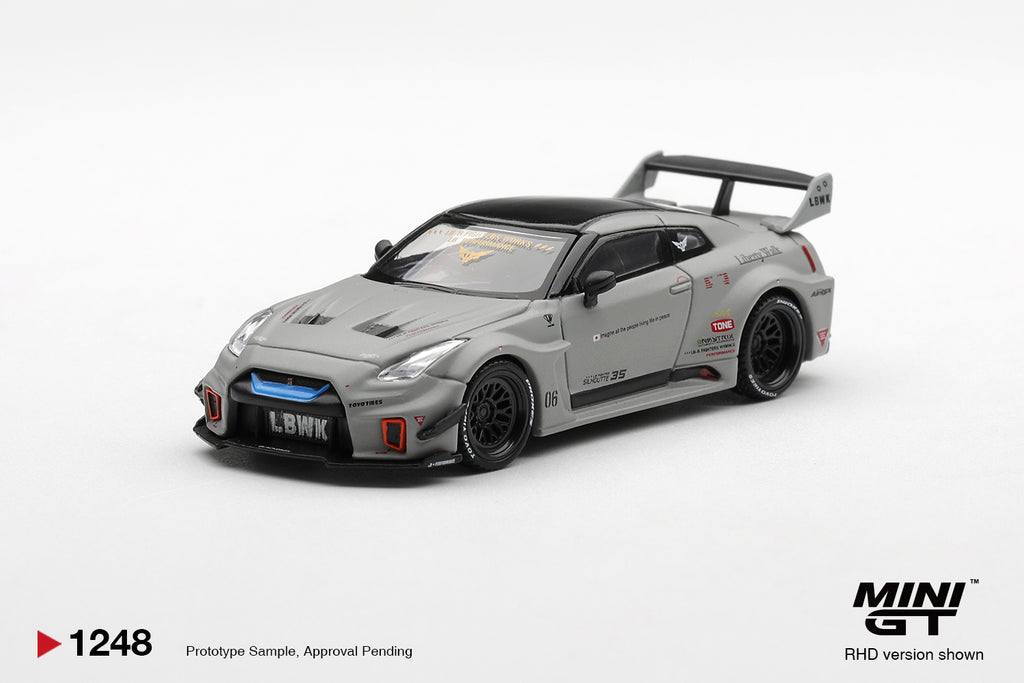 (Pre-Order) Mini GT NISSAN LBSILHOUETTE WORKS GT 35GTRR VER1 MATT GREY #1248 (BOX)