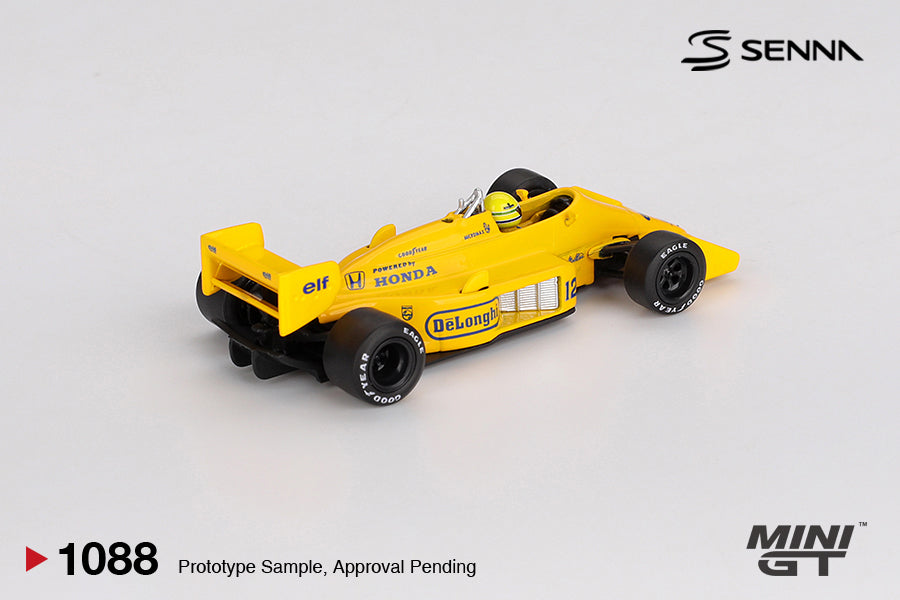 Mini GT Lotus 99T #12 Ayrton Senna 1987 Monaco Grand Prix Winner #1088 (BOX)