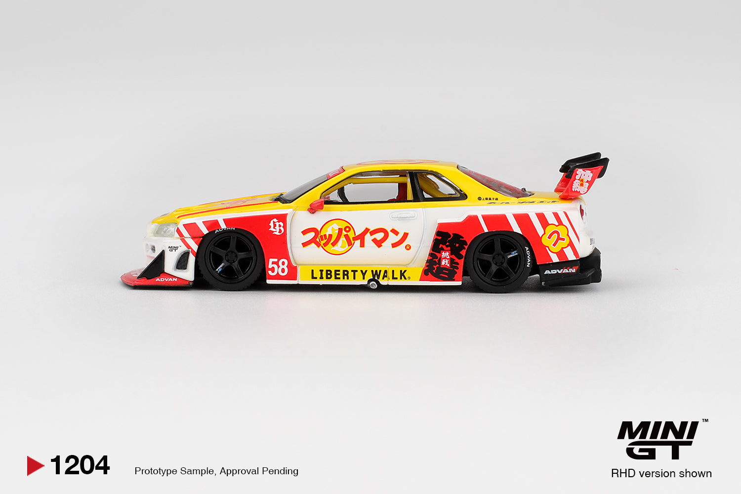 Mini GT Nissan LB-ER34 Super Silhouette SKYLINE Suppaiman Okinawa #1204