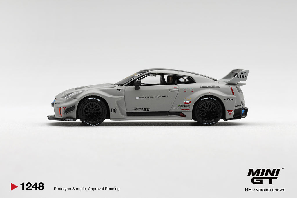 (Pre-Order) Mini GT NISSAN LBSILHOUETTE WORKS GT 35GTRR VER1 MATT GREY #1248 (BOX)