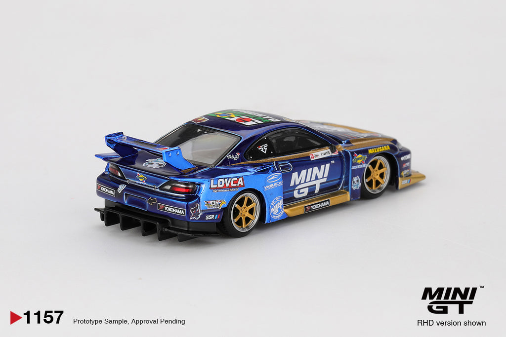Mini GT Nissan Silvia (S15) LB-Super Silhouette #555 Team MINI GT Liberty Walk 2025 Formula Drift #1157 (BOX)
