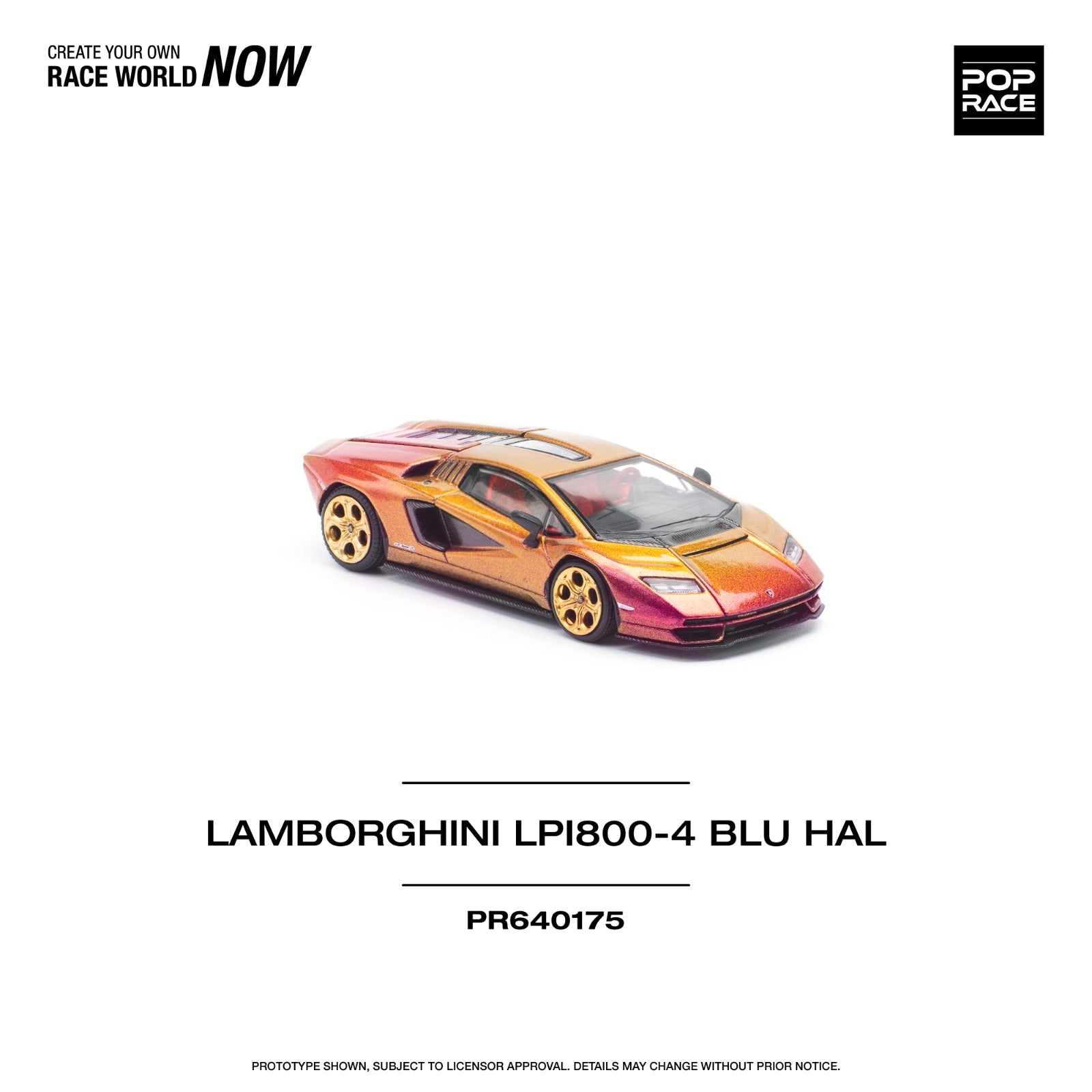 Pop Race LAMBORGHINI COUNTACH LP 800-4 - BLU HAL