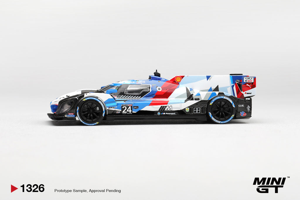 (Pre-Order) Mini GT BMW M HYBRID V8 GTP 24 BMW M TEAM RLL 2024 IMSA DAYTONA 24 H #1326 (BOX)