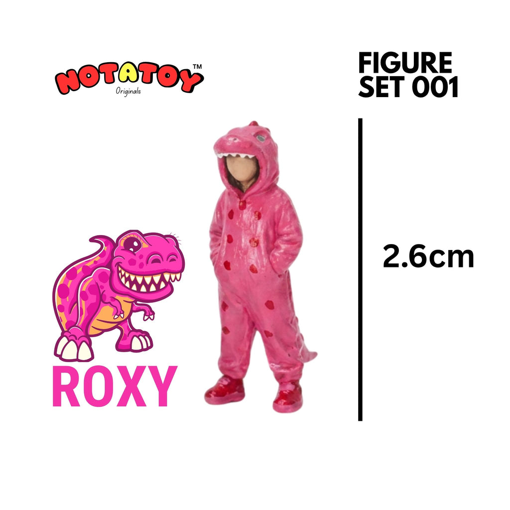 (Pre-Order) notatoy Figure Set 001 – 1:64 Hand-Painted Resin Figure Set (Rexy, Roxy & Skeleton Rexy) - PO open till 24th july
