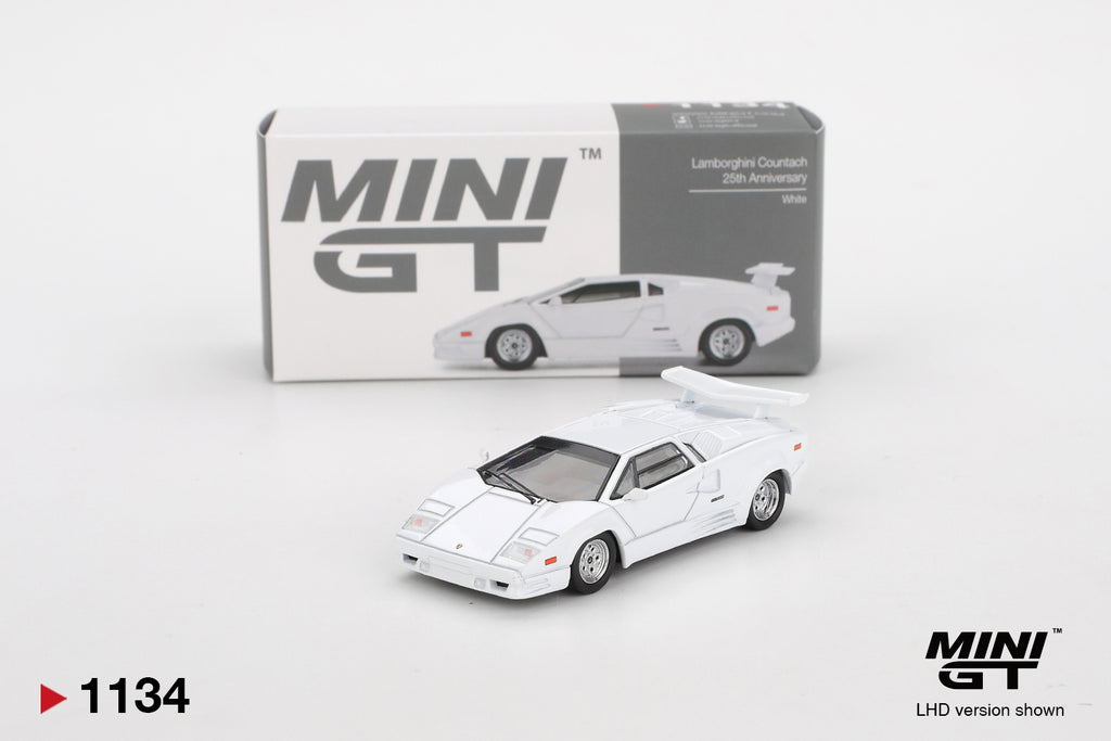 Mini GT Lamborghini Countach 25th Anniversary White #1134