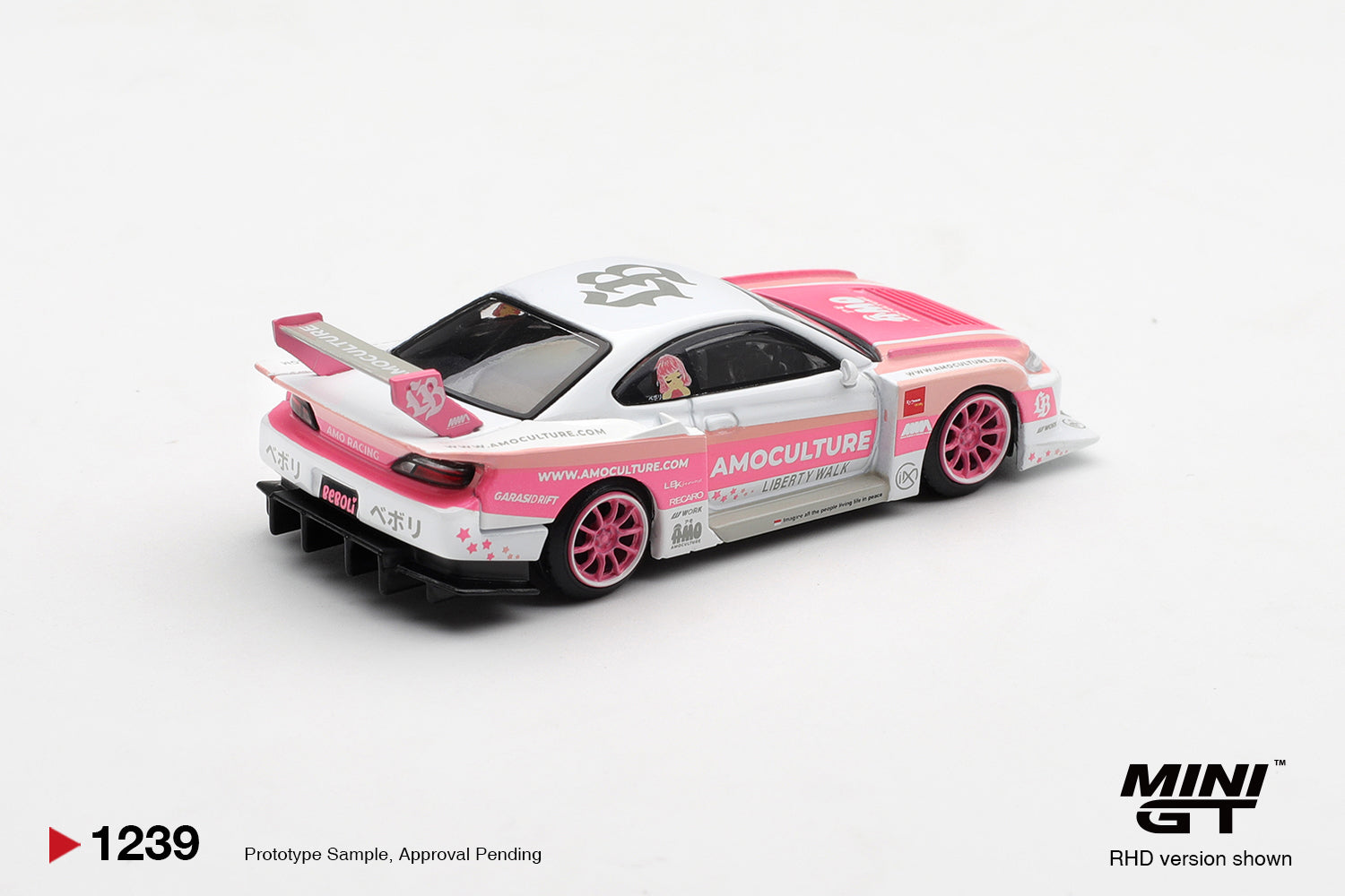 (Pre-Order) Mini GT NISSAN SILVIA S15 LBSUPER SILHOUETTE AMOCULTURE  #1239 (BOX)