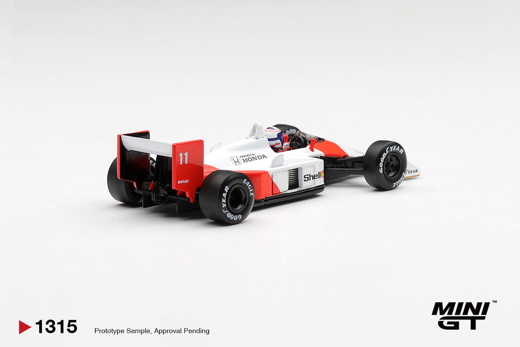 (Pre-Order) Mini GT MCLAREN MP44 11 ALAIN PROST 1988 CANADIAN GRAND PRIX 2ND PL #1315 (BOX)