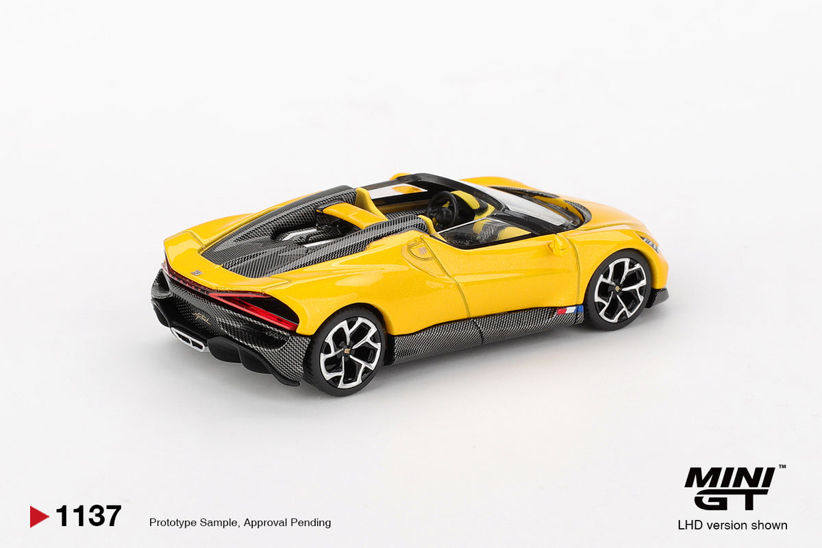 Mini GT Bugatti W16 Mistral Yellow #1137