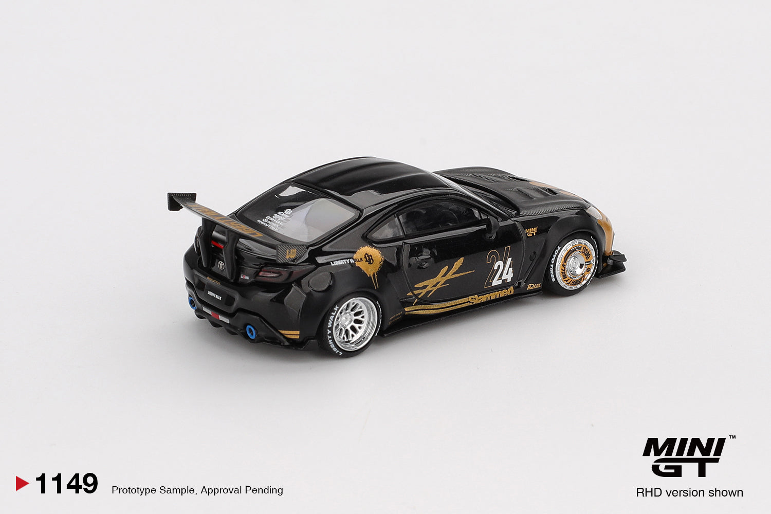Mini GT Toyota GR86 LB★Nation Black / Gold  #1149
